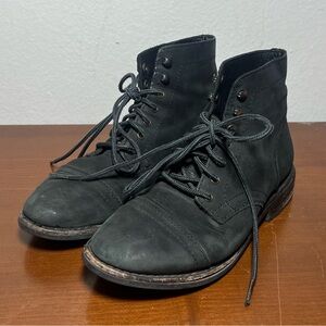 Thursday Boot Company Captain Cap Toe Boot, Black Matte Leather Size 7.5